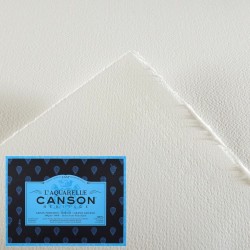 CANSON 31*41 ® HÉRITAGE AQUARELLE 300 GSM ROUGH GRANA TORCHON BLOCKS GLUED 4 SIDES 20 SHEETS 100% COTTON PAPER SIZE 31*41